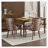 Bronze Nail Head Upholstered Side Dining Chair-1272300276
