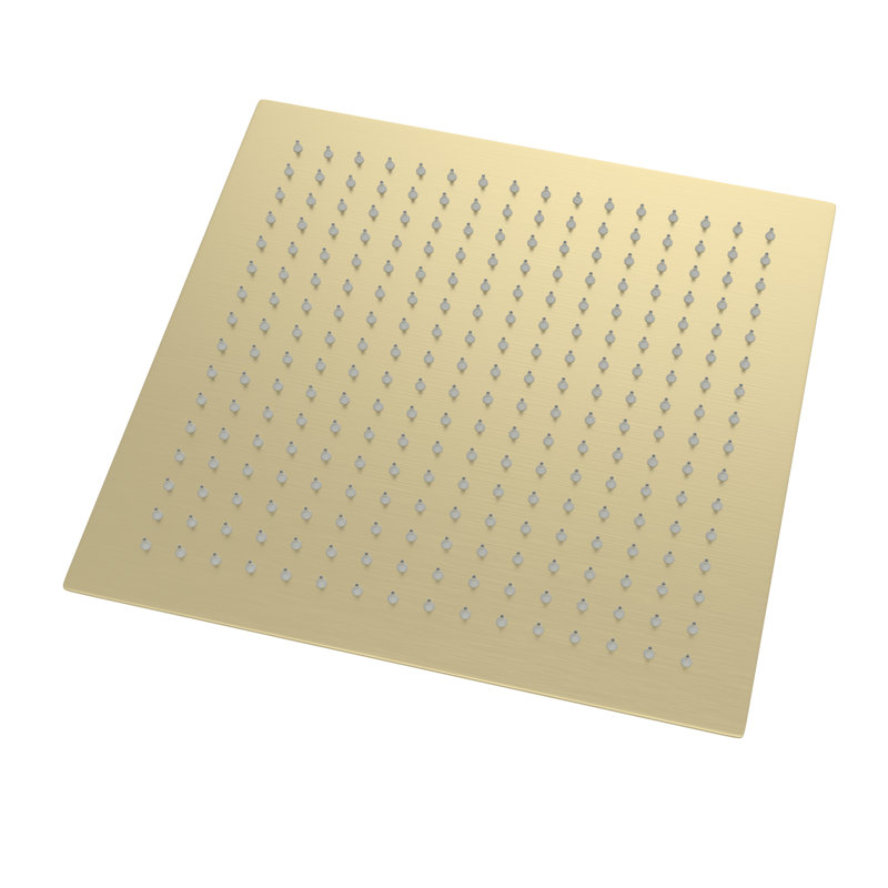 Rain Fixed Shower Head 2.5 GPM GPM, Gold