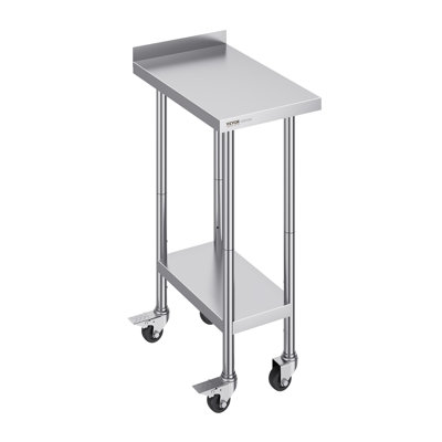 Rolling Kitchen Cart with Stainless Steel Top by VEVOR
