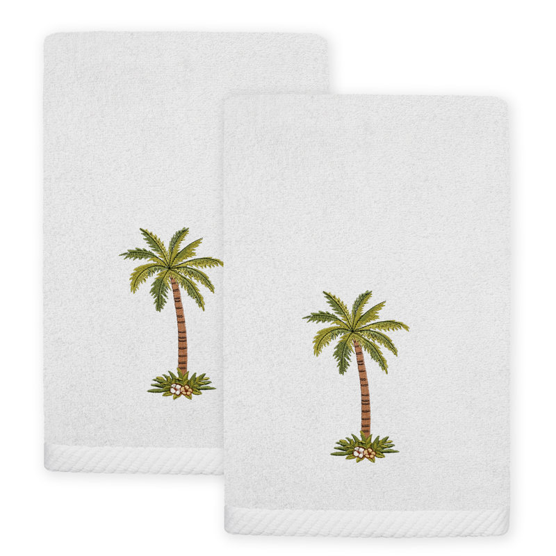 Palmera 2 Piece Turkish Cotton Fingertip Towel Set, Silver