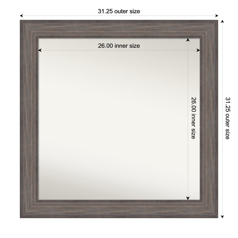 Miroir Hannaley, Carré, 31,25 po x 31,25 po