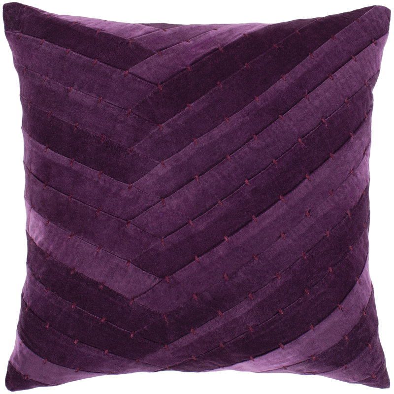 Aviana Cotton Reversible Throw Pillow, 22" x 22", Dark Blue, Pillow Cover Only - No Insert