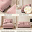 Canapé d'angle modulaire surdimensionné 4 places en chenille avec 2 poufs, canapé infonuagique à assise profonde-185855296