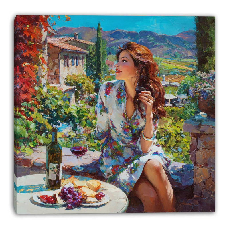 Art mural sur toile Vineyard, L 30 po x H 30 po x P 1,5 po