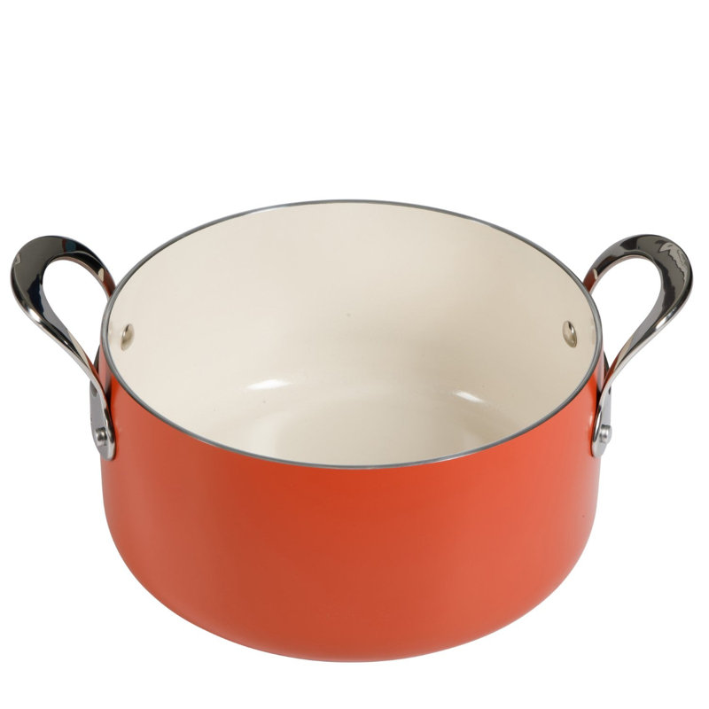 Terracotta Orange Non-Stick Aluminum 6-Quart Dutch Oven Set