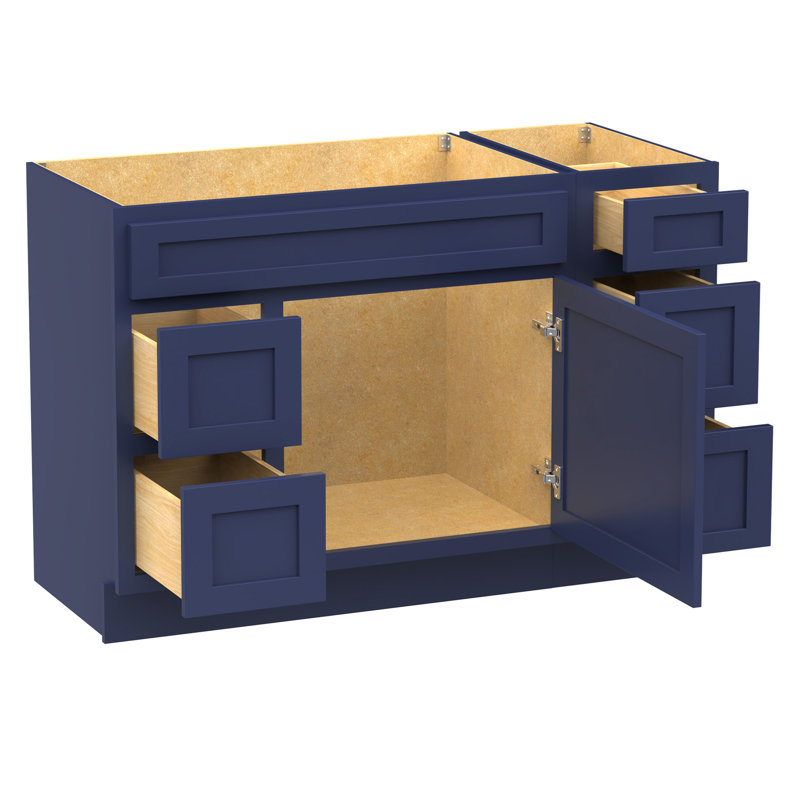 Base de meuble-lavabo simple 48 po seulement, Bleu