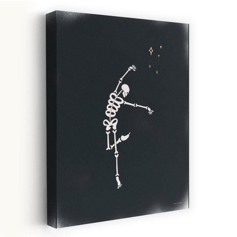 «Dancing Skeletons I», art contemporain abstrait, H 48 po x l 32 po