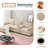 L-Type Multifunctional Corduroy Sofa: 4-Seater Segmented Design With Cup Holder/USB Interface/Storage Box, Equipped With Movable Console+Ottoman Style Storage Space-1029627176