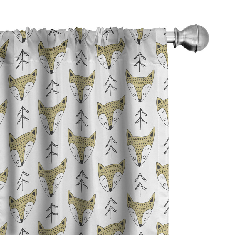 Nursery Semi-Sheer Rod Pocket Curtain Panels, 28" x 95"