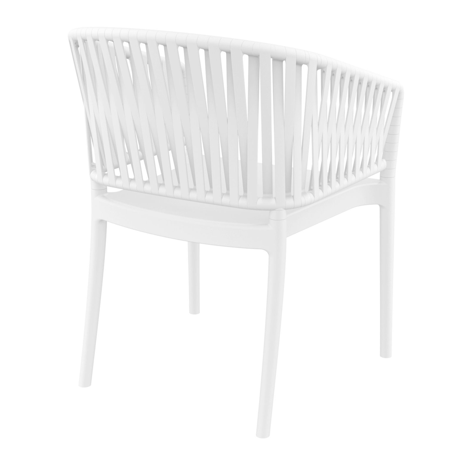 Newport Outdoor Stacking Dining Armchair, White