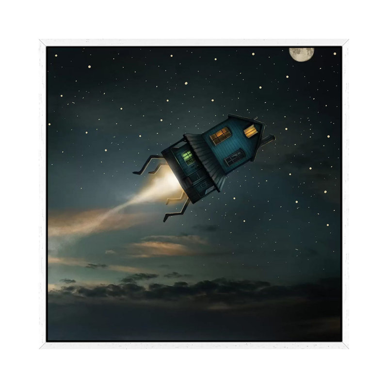 Spectral Rocket by Alexander Jansson - Print on Canvas, 66.04 cm H x 66.04 cm W, White Framed