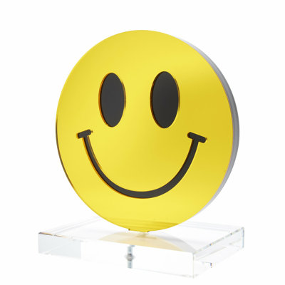 Smiley Face Acrylic Mirror Sculpture