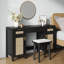 Meuble-lavabo 3 tiroirs et 2 armoires Bohemian Rattan-960106729