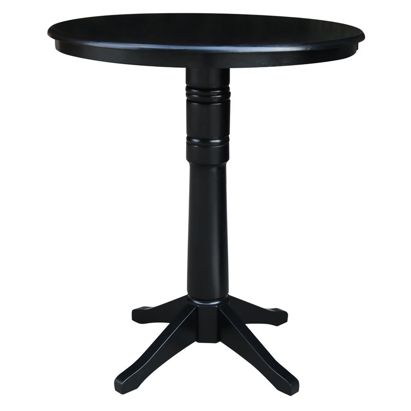 Table de salle à manger Craighead, H 41,9 po x L 36 po x l 36 po, Noir