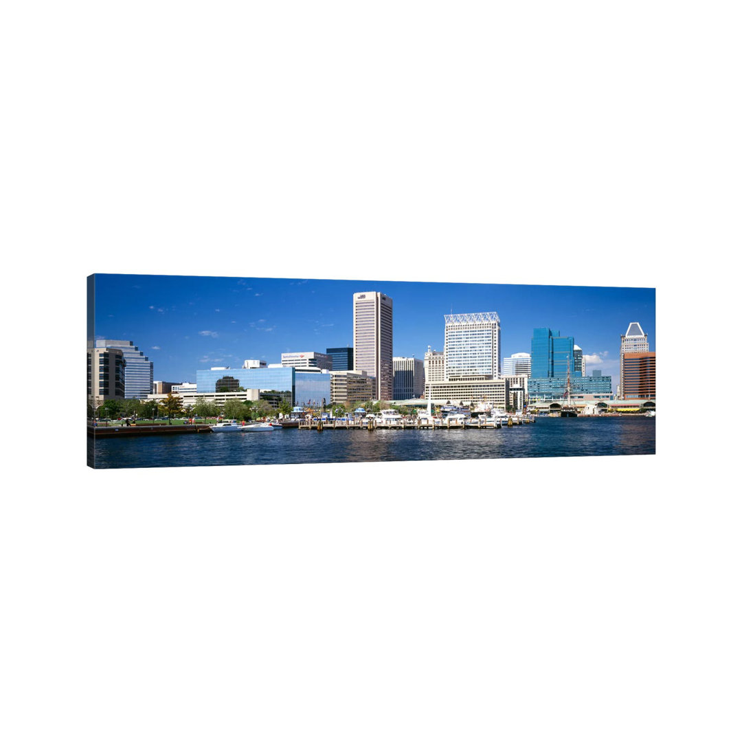 Buildings At The Waterfront, Baltimore, Maryland, USA - Wrapped Canvas Panoramic Print