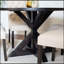 Ensemble de salle à manger 5 pièces, table à manger croisée avec 4 chaises élégantes-1349722897