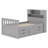 Twin Size Captain Platform Bed Frame With Shelves And Drawers