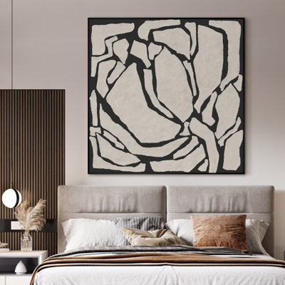 Effect - Abstract Geometric Illustrations Extra Large Framed Wall Art - Digital Print (Frame Assembly Required)