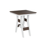 Berlin Gardens Harbor Regular Top With White Base Square Bar Table