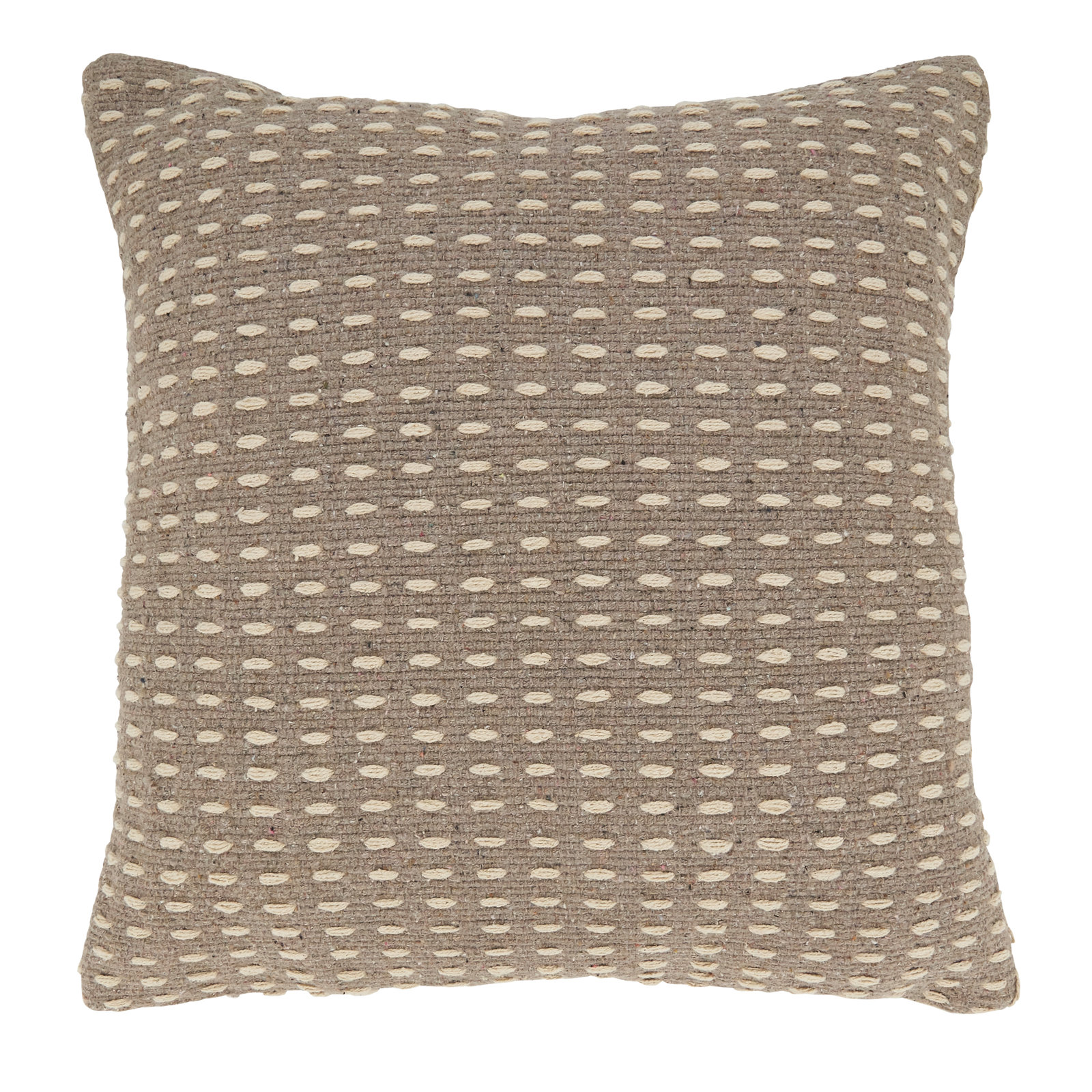 Elya 20" x 20" Cotton Pillow Cover, Gray, Down Blend