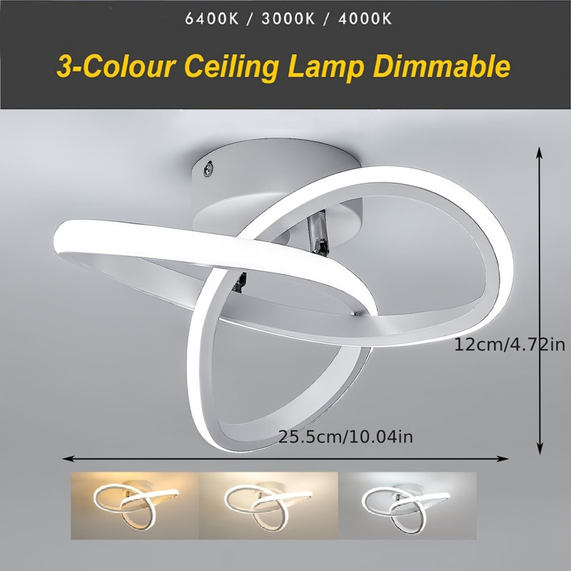Semi Flush Mount, White