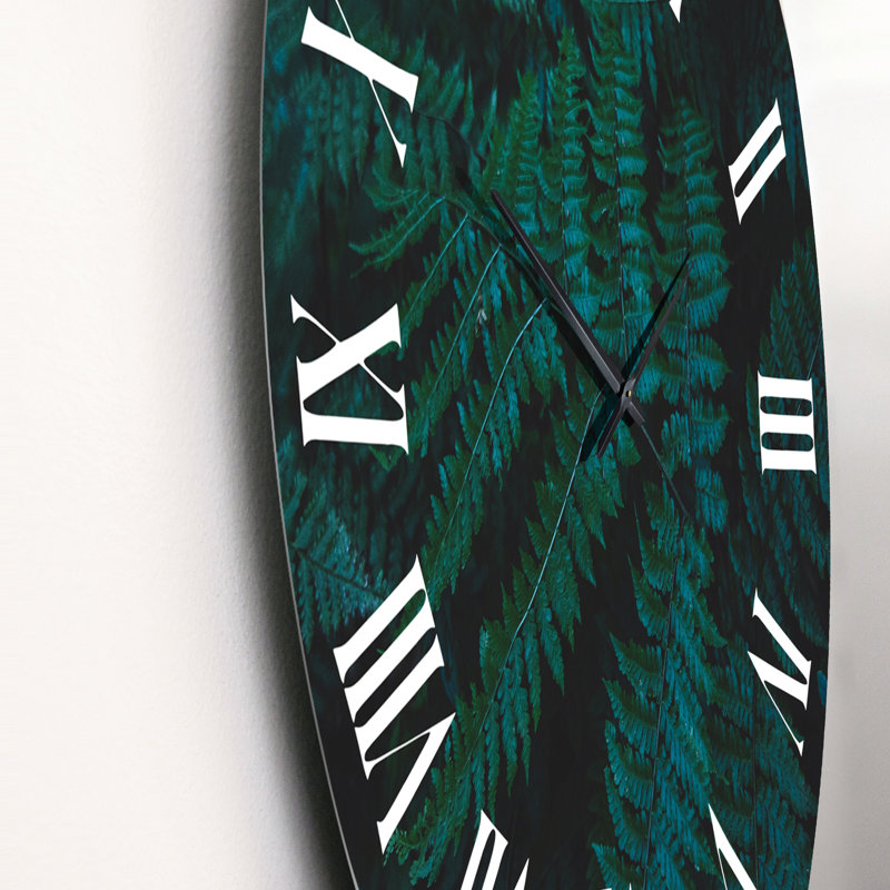 Brownies vert foncé - horloge murale tropicale, Petit