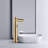 Fontana Vessel Sink & Brushed‑Gold Touchless Tall Motion Sensor Faucet Set