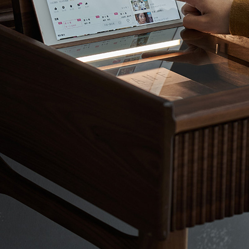 Bureau d'étude moderne en noyer noir