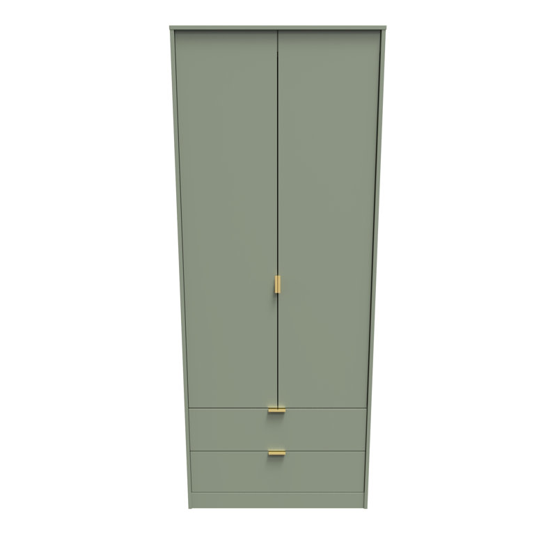 Fully Assembled Tuckerton Wardrobe, 197cm H x 74cm W x 53cm D, Reed Green