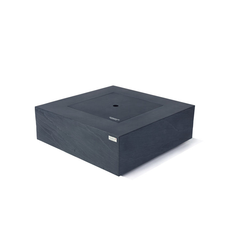 Square Smokeless Fire Pit Table, Propane, Black