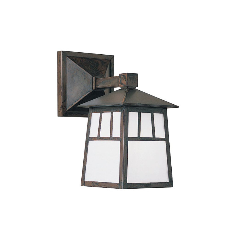 Raymond Wall Light, 10.38" H x 5.25" W x 7.88" D, Mission Brown, Tan