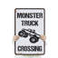 Enseigne en aluminium 18 po x 24 po Monster Truck Crossing-119529040