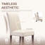Bontrager Nailed Trim Linen Parsons Dining Chairs With Solid Wood Legs-815921273