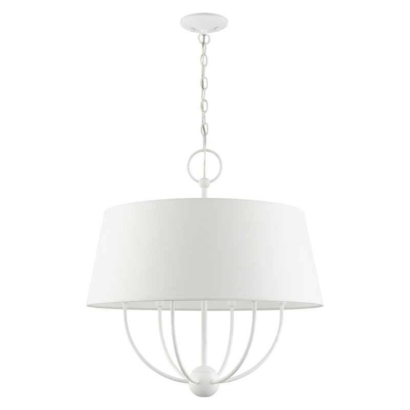 Lustre empire à 6 lumières Antonya, Blanc