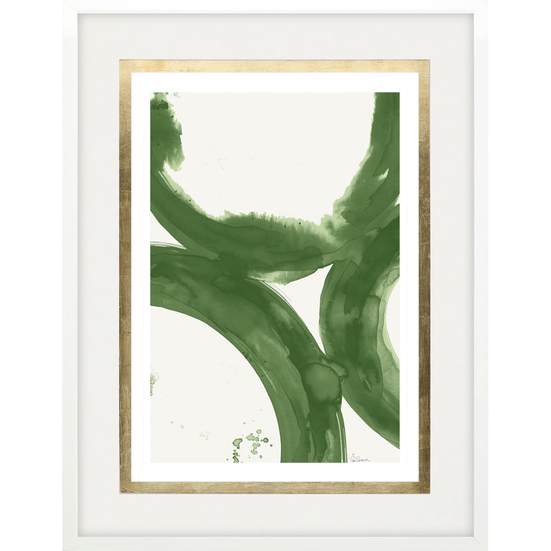 «Rings of Water II», reproduction d'art encadrée blanche