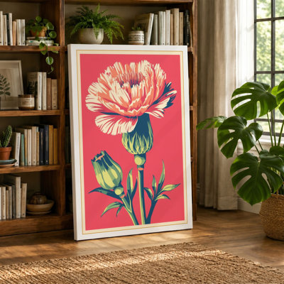 Carnation Study Botanical - Wrapped Canvas