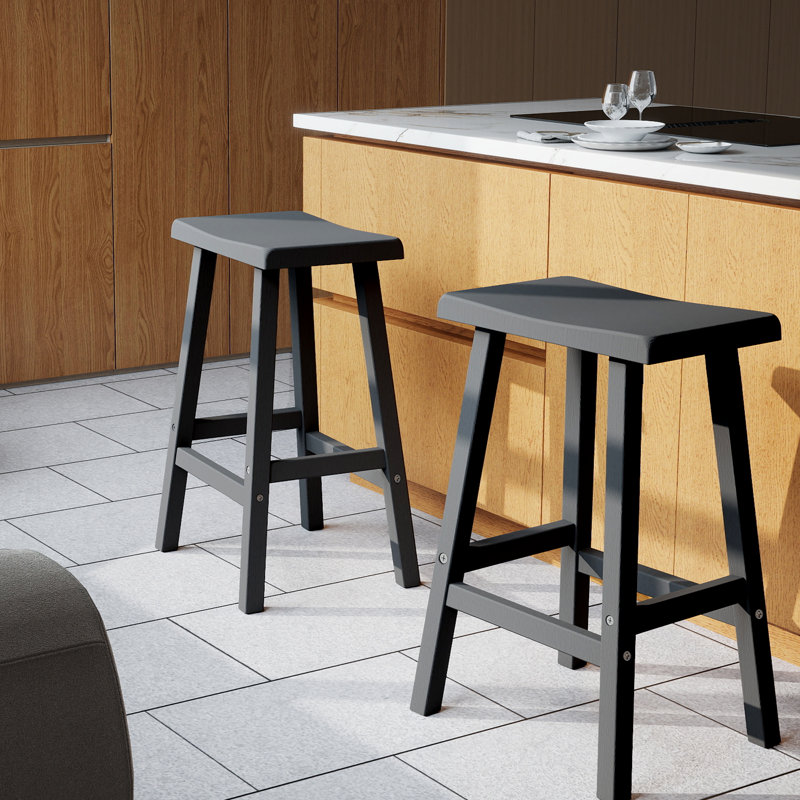 28.96"H Ergonomic Resin Footrest Bar & Counter Stool