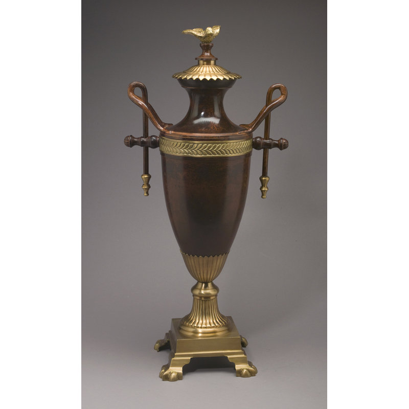 Urn décorative Erikson, Brun rouille / Laiton antique