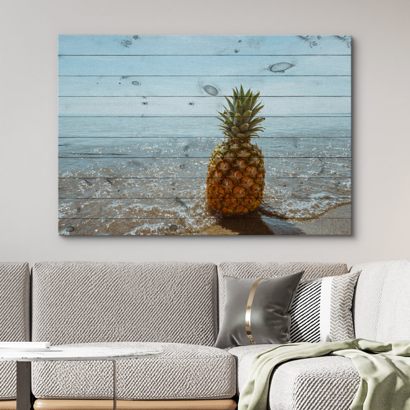 «Coastal Beach» IDÉE4WALL, art mural sur toile, scène romantique de la mer, reproduction d'art encadrée, H 32 po x l 48 po