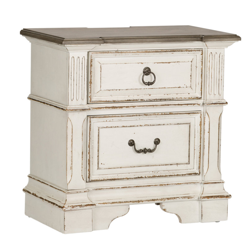 Tysheena Queen Upholstered Sleigh Bed, Dresser & Mirror, Night Stand