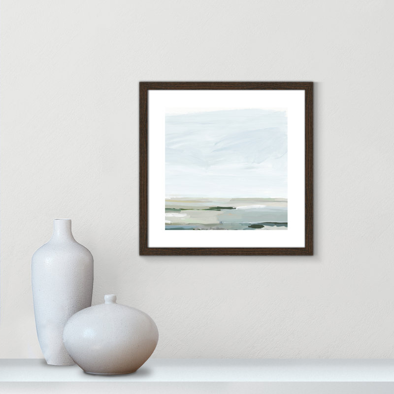 Pure Stillness - Impression de cadre photo sur papier, H 17 po x l 17 po x P 0,75 po, Papier encadré brun