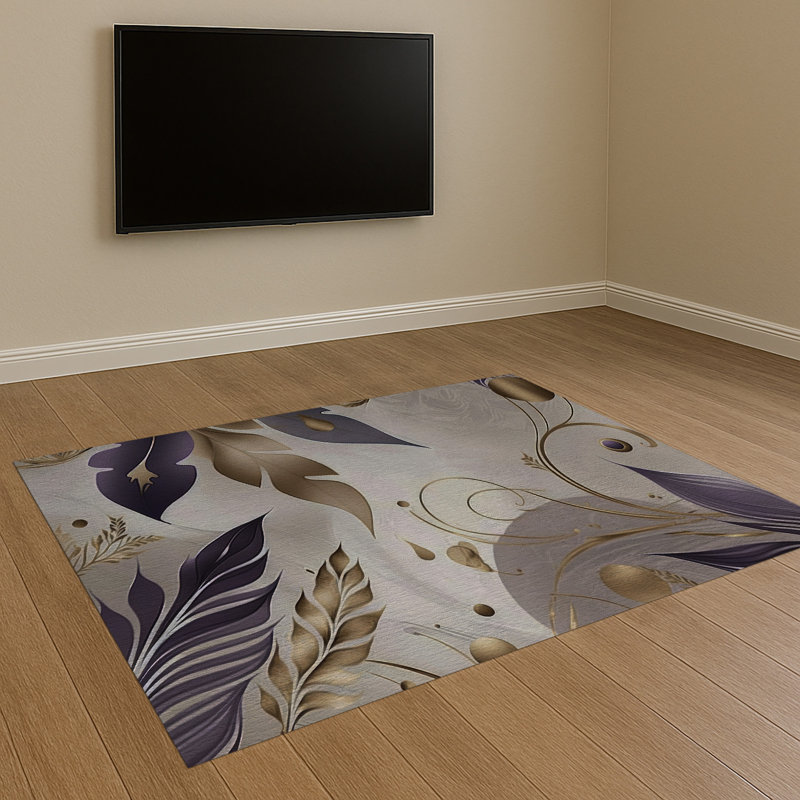 Floral Area Rug, Rectangle 140 x 200 cm