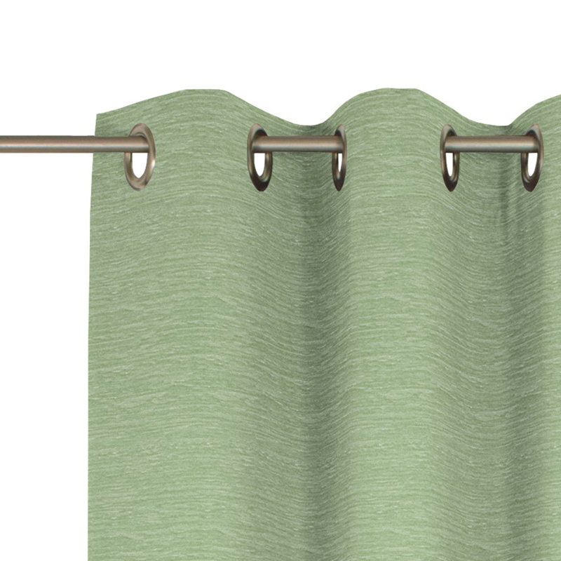 Breedlove Eyelet Room Darkening Single Curtain, 270cm Width x 225cm Drop, Light green