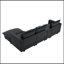Canapé modulaire 109 po x 57 po avec console, port de charge USB, lampe de lecture, porte-gobelet, canapé modulaire en chenille 4 places-1443333017