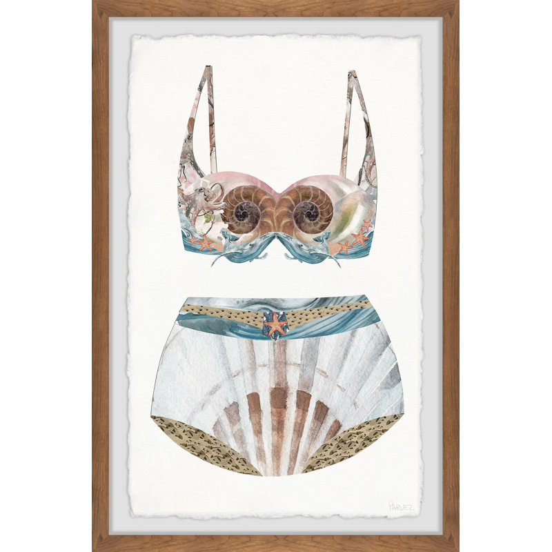 «Seashell Swimsuit», reproduction encadrée, H 30 po x l 20 po x P 1,5 po