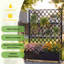 Lit de jardin surélevé en métal avec roues et treillis, pot à fleurs 73 po x 47 po x 16 po pour plantes grimpantes, légumes et vignes, avec écran d'intimité et trous de drainage