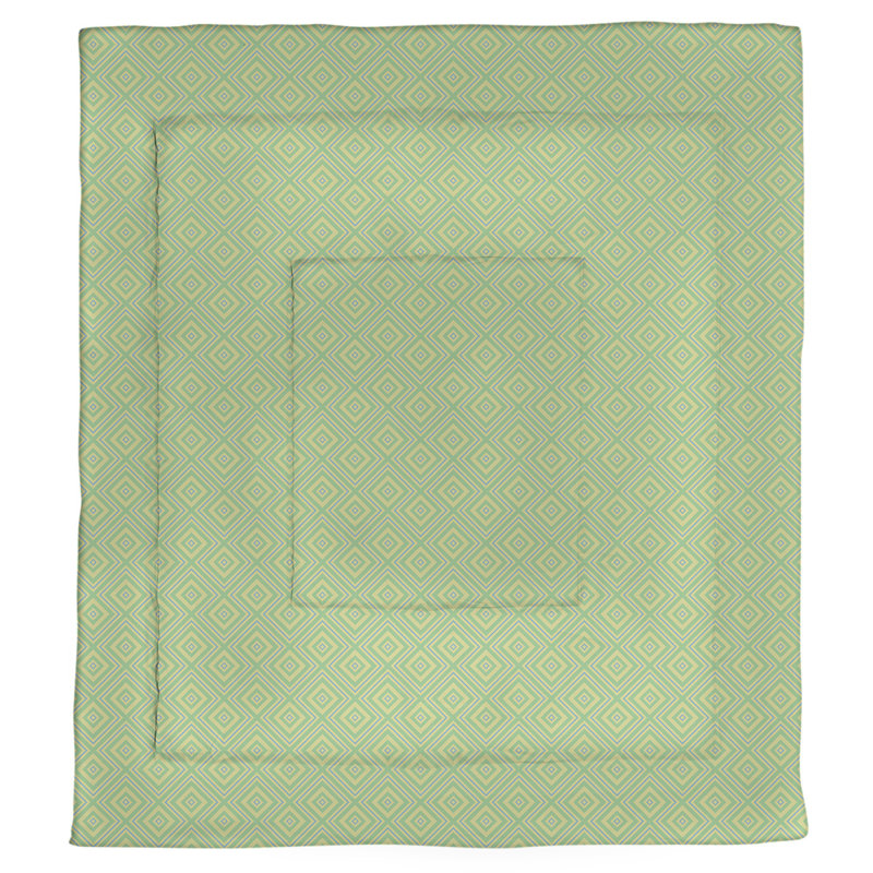 Édredon réversible simple Katelyn Elizabeth, Édredon simple TG, Vert / bleu