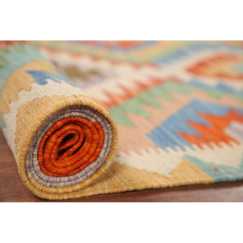 Tapis de couloir géométrique Kilim