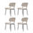 Balloo 20.75"W Modern Fabric Seat Cushion Dinning Chair Set with Curved Wooden Backrest Set of 4-1178535026-1178557819