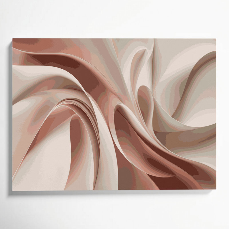 Gradient abstrait 76, toile beige, H 11 po x l 14 po